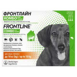 Merial Frontline Combo Фронтлайн Комбо - Інсектоакарицидні краплі на холку для собак 2-10 кг, 1 шт