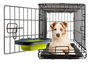 Dexas Collapsible Kennel Bowl Миска складная с креплением для клетки (большая), 26х21.6х3.7, 600 мл