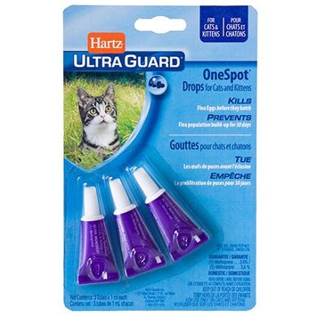 Hartz UltraGuard OneSpot Cats and Kittens Капли на холку для кошек и котят от яиц блох и их личинок (1 пипетка)