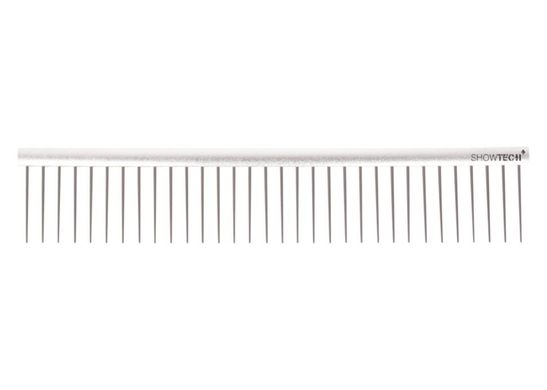 Show Tech + Featherlight Professional Comb Silver - Расческа алюминиевая частозубая, 28 см