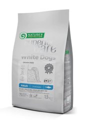 Nature's Protection Superior Care White Dogs Grain Free with Herring Adult Small Breeds - Сухой корм для взрослых собак малых пород с белой шерстью 1,5 кг