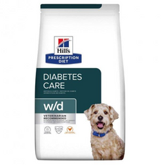 Hill's Prescription Diet W/D Diabetes Care - Лікувальний корм з куркою для собак для запобігання рецидиву ожиріння, цукрового діабету та гіперліпідемії 10 кг