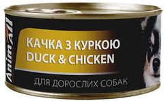 AnimAll Duck & Chicken - Вологий корм для собак з качкою та куркою 85 г