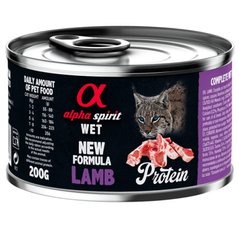 Alpha Spirit Cat Lamb Protein - Влажный корм для взрсолых кошек с ягненком 200 г