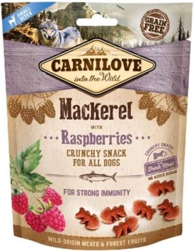 Carnilove Dog Crunchy Snack Mackerel with Raspberries - Карнилав лакомство для укрепления иммунитета взрослых собак всех пород со скумбрией и малиной 200 г