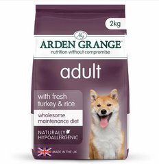 Arden Grange Adult Dog Fresh Turkey & Rice - Арден Гранж сухой корм для взрослых собак с индейкой и рисом 12 кг