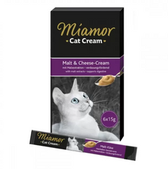 Miamor Cat Cream Malt & Cheese-Cream Ласощі для виведення грудок шерсті у котів 90 г