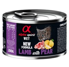 Alpha Spirit Cat Lamb with Pear - Вологий корм для дорослих котів з ягням та грушами 200 г