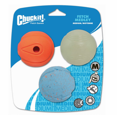 Chuckit Fetch Medley 3pc - Набор мячей для собак с разными свойствами