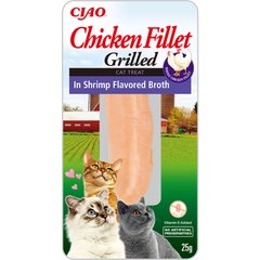 INABA Grilled - Ласощі для котів із курячим філе на грилі в бульйоні з креветок 25 г