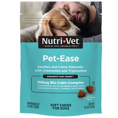 Nutri-Vet Pet-Ease Soft Chews НУТРИ-ВЕТ АНТИСТРЕСС успокаивающее средство для собак, мягкие жевательные таблетки 70 таблеток