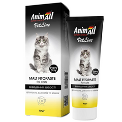 AnimAll VetLine Malt - Фітопаста для виведення шерсті у котів 100 г