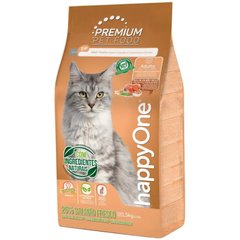 happyOne Premium Cat Fresh Salmon - Сухой корм для взрослых кошек с лососем 1,5 кг