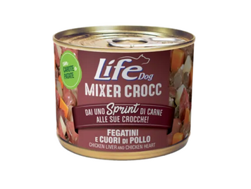 LifeDog Mixer Crocc консерва для собак з курячими сердечками та печінкою 150 г