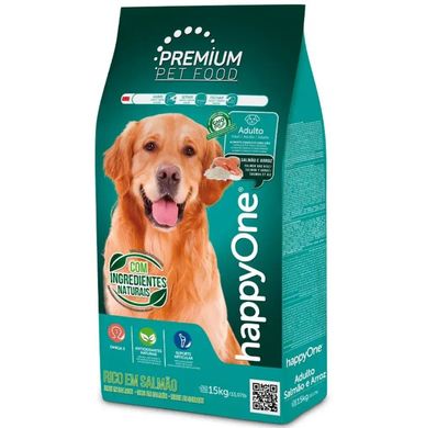 happyOne Premium Adult Dog Salmon & Rice - Сухий корм для дорослих собак з лососем та рисом 15 кг