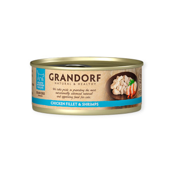 Grandorf Chicken Fillet & Shrimps корм для котів, з куркою та креветками - 70 г