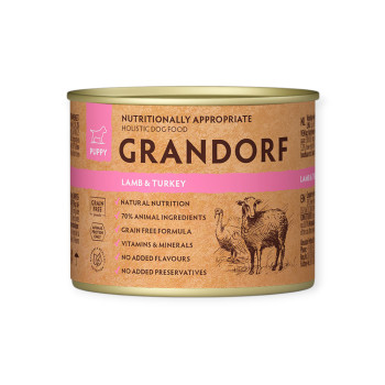 Grandorf Lamb & Turkey Puppy корм для цуценят, з ягням та індичкою - 200 г