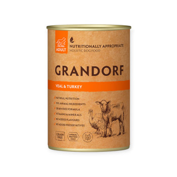 Grandorf Veal & Turkey Adult корм для дорослих собак, з телятиною та індичкою - 400 г
