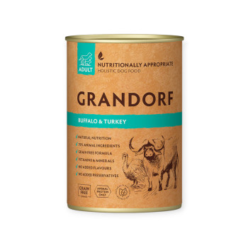 Grandorf Buffalo & Turkey Adult влажный корм для собак, с буйволом и индейкой - 400 г
