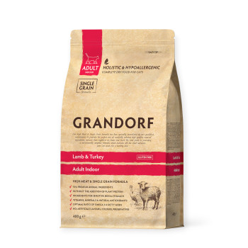 Grandorf Lamb & Turkey Adult корм для дорослих котів, з ягням та індичкою - 400 г
