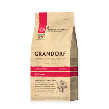 Grandorf Lamb & Turkey Adult корм для дорослих котів, з ягням та індичкою - 6 кг