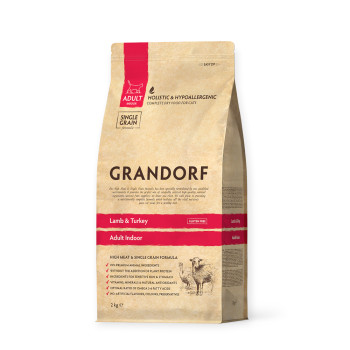 Grandorf Lamb & Turkey Adult корм для дорослих котів, з ягням та індичкою - 2 кг