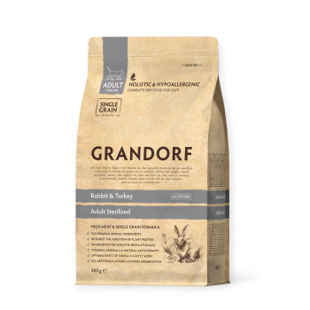 Grandorf Rabbit & Turkey Sterilised корм для стерилізованих котів, з кроликом та індичкою - 400 г