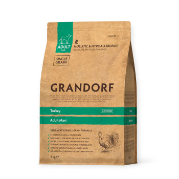 Grandorf Turkey Adult Maxi корм для собак великих та гігантських порід, з індичкою - 3 кг