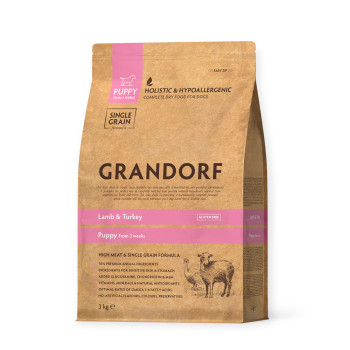 Grandorf Lamb & Turkey Puppy корм для щенков, с ягненком и индейкой - 3 кг