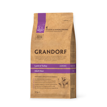 Grandorf Lamb & Turkey Adult Maxi корм для собак больших пород, с ягненком и индейкой - 10 кг