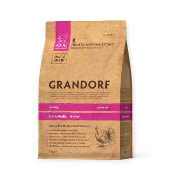 Grandorf Turkey Adult Medium & Maxi корм для собак середніх та великих порід - 3 кг