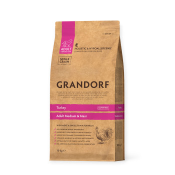 Grandorf Turkey Adult Medium & Maxi корм для собак середніх та великих порід - 10 кг
