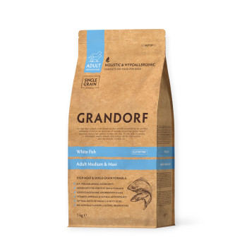 Grandorf White Fish Adult Medium & Maxi корм для собак середніх і великих порід - 1 кг