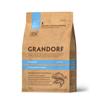 Grandorf White Fish Adult Medium & Maxi корм для собак середніх і великих порід - 3 кг