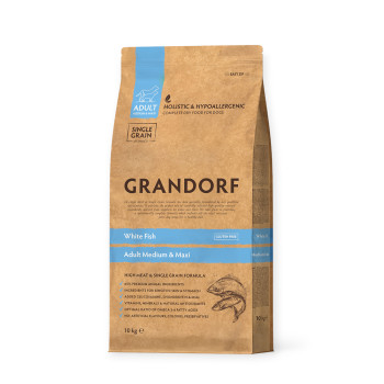 Grandorf White Fish Adult Medium & Maxi корм для собак середніх і великих порід - 10 кг