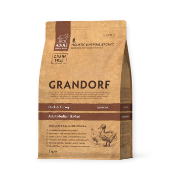 Grandorf Duck & Turkey Adult Medium & Maxi корм для собак средних и крупных пород - 1 кг