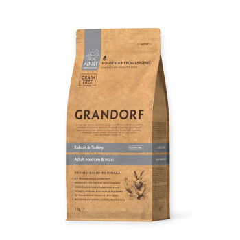 Grandorf Rabbit & Turkey Adult Medium & Maxi корм для собак середніх та великих порід - 1 кг