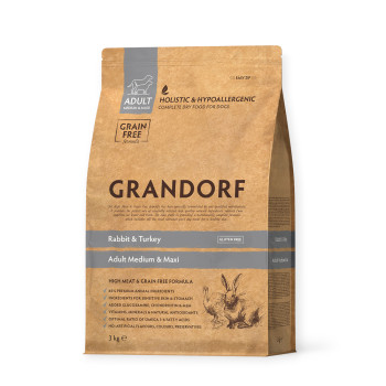 Grandorf Rabbit & Turkey Adult Medium & Maxi корм для собак середніх та великих порід - 3 кг