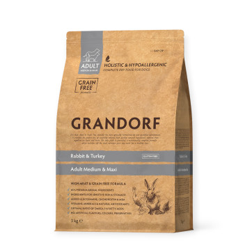 Grandorf Rabbit & Turkey Adult Medium & Maxi корм для собак середніх та великих порід - 3 кг