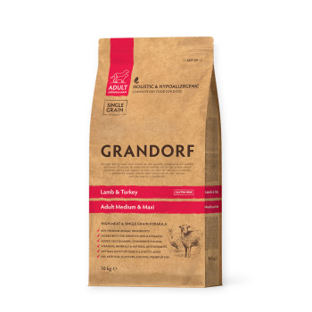 Grandorf Lamb & Turkey Adult Medium & Maxi корм для собак середніх та великих порід - 10 кг
