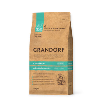 Grandorf Four Meat Adult Medium & Maxi корм для собак середніх і великих порід - 10 кг