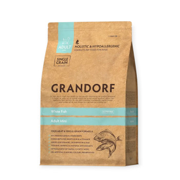 Grandorf White Fish Adult Mini корм для собак малых пород, с белой рыбой - 1 кг