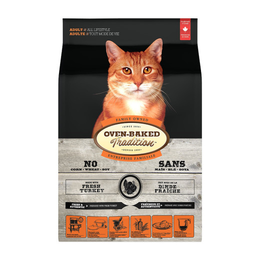 Oven-Baked Tradition Cat Adult Fresh Turkey корм для дорослих котів, з індичкою - 4,54 кг