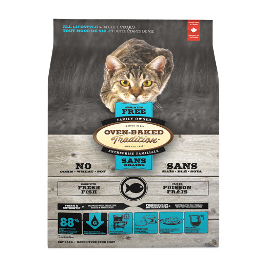 Oven-Baked Tradition Cat Adult Fish Grain-Free корм для котів, з рибою - 4,54 кг