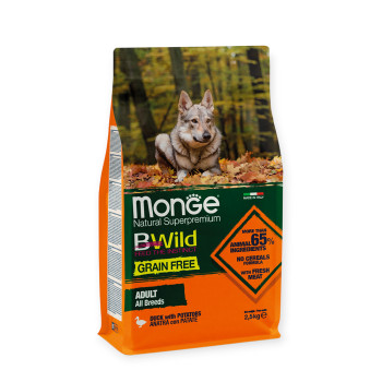 Monge BWild Grain Free Dog Duck корм для собак, з качкою - 2,5 кг