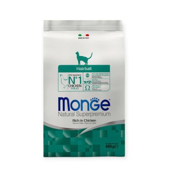 Monge Cat Adult Hairball корм для виведення шерсті у котів, з куркою - 400 г