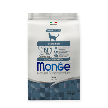 Monge Cat Sterilised Trout корм для стерилизованных кошек, с форелью - 400 г
