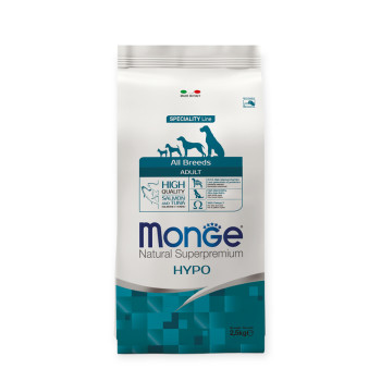 Monge Dog Adult Hypoallergenic корм для собак, с лососем и тунцем - 2,5 кг