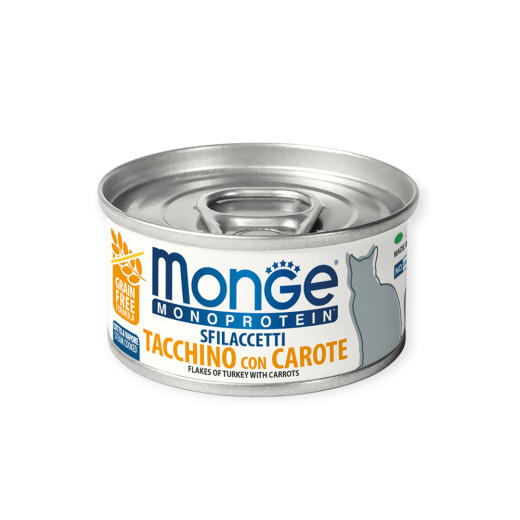Monge Cat Monoprotein Solo Tacchino Con Carote корм для котів, з індичкою та морквою - 80 г