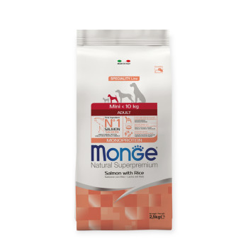 Monge Mini Puppy & Junior корм для цуценят мініатюрних порід, з лососем - 2,5 кг